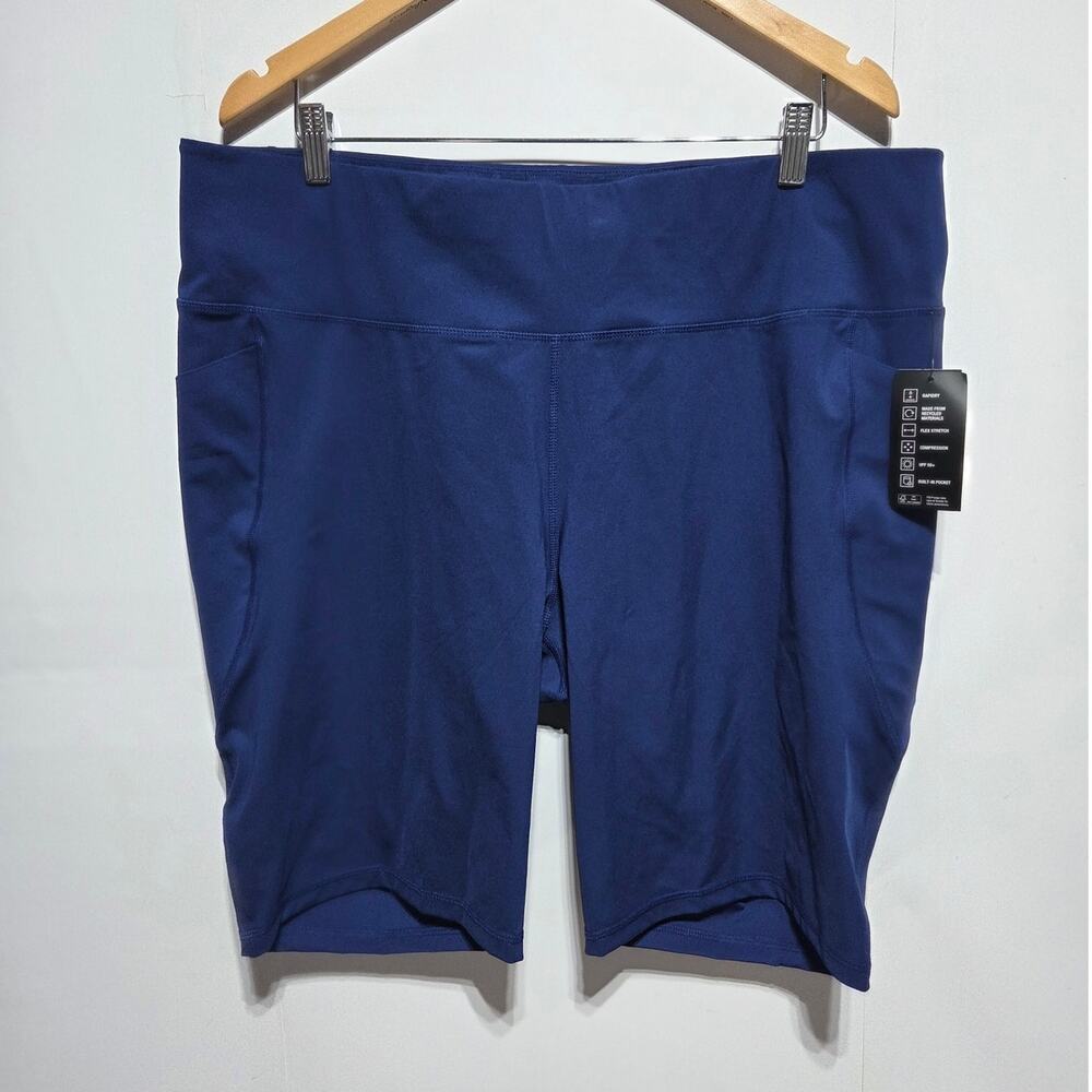 Ideology NWT Navy Blue Plus Size Biker Shorts Size 3X